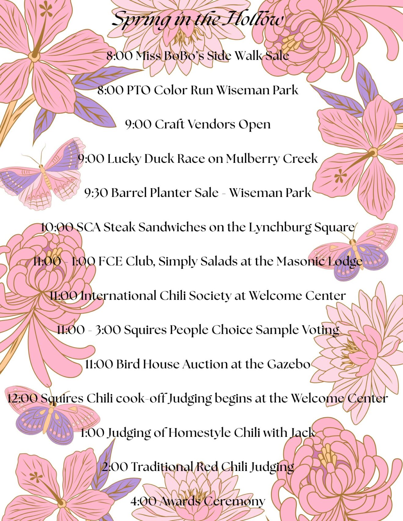 October Word Spring 5 Don’t Miss Things Happening at Spring in the Hollow on Saturday - The ...
