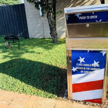 WITH HONOR: Jack sponsors U.S. flag retirement box for the community